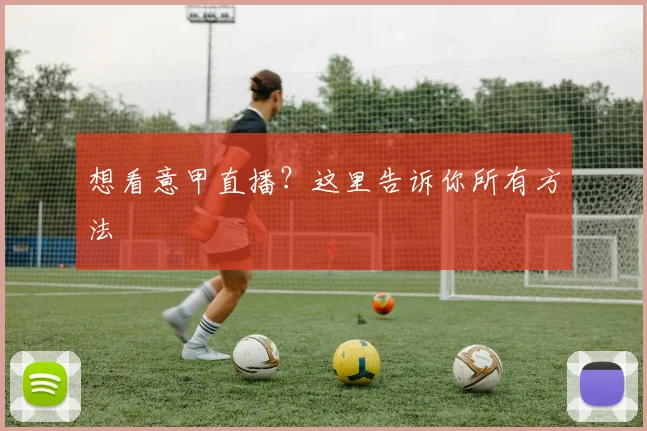 想看意甲直播？这里告诉你所有方法