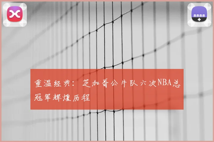 重温经典：芝加哥公牛队六次NBA总冠军辉煌历程